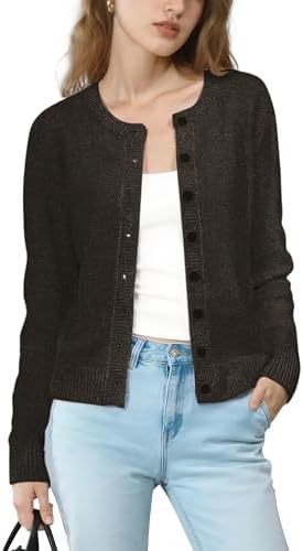 Button Up Cardigan Sweater Long Sleeve Knit Sweaters Jacket