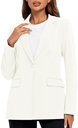 Casual Blazers Open Front Lapel Button Long Sleeve Office Work Suit Jacket