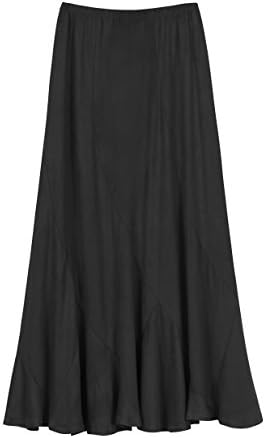 Faux Suede Elastic Waist Midi Long Skirt A Line Women Flowy Fall Winter Skirts