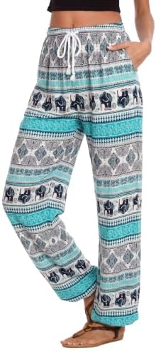 Floral Boho Yoga Harem Jogger Pants, Print #13