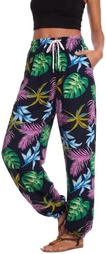 Floral Boho Yoga Harem Jogger Pants, Print #16