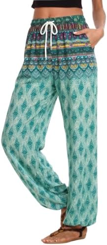 Floral Boho Yoga Harem Jogger Pants, Print #20