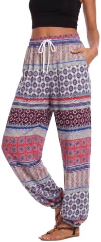 Floral Boho Yoga Harem Jogger Pants, Print #22