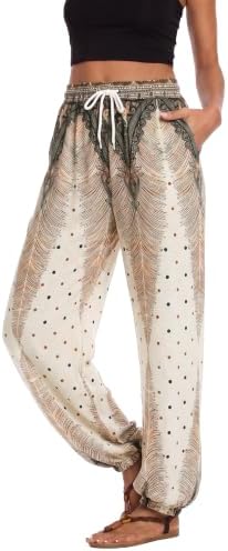 Floral Boho Yoga Harem Jogger Pants, Print #30