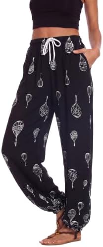 Floral Boho Yoga Harem Jogger Pants, Print #4