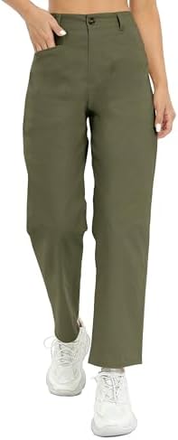 High Waist Relaxed Fit Work Pants Casual Hiking Pants with Pockets