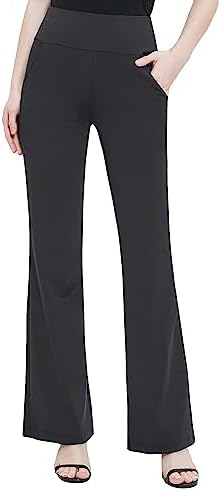 High Waist Stretchy Bootcut Yoga Pants Casual Flare Leggings Workout Bootleg Pants, Slate