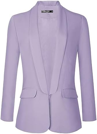 Office Blazer Jacket Open Front, Lavender