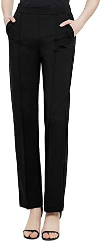 Yoga Dress Pants Stretchy Casual Slacks Straight Leg Work Pants with Pockets